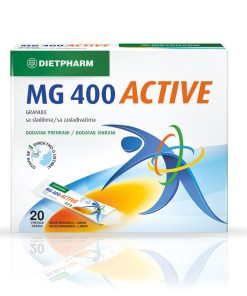DIETPHARM MAGNEZIJ 400 ACTIVE GRANULE a20, Za normalnu funkciju mišića i nervnog sistema te vitaminima B skupine protiv umora i iscrpljenosti