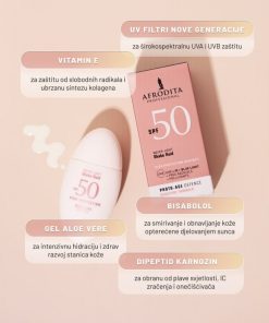 Alternative view of AFRODITA MULTIACTIVE Shake fluid SPF50 (50ml) Izuzetno prozračna, nemasna formula za visoku zaštitu svih tipova kože, kako masne tako i nečiste.