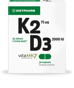 DIETPHARM K2 D3 a30, Za zdrave i čvrste kosti.