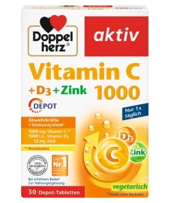 Doppelherz Vitamin C 1000 + D3 + Cink tablete a30