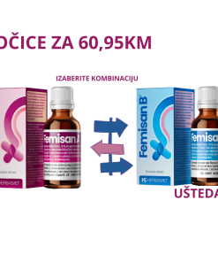 POSEBNA PONUDA: 3 KUTIJE FEMISAN "A" ILI FEMISAN "B" KAPI ZA 60,95KM (UŠTEDA -20%) IZABERITE VAŠU KOMBINACIJU!
