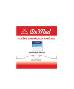 DeMed Vlažne maramice za naočale 100 komada