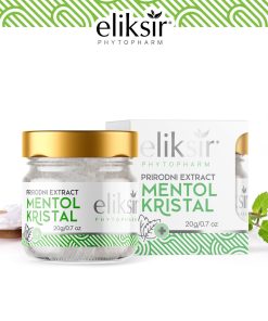 Eliksir Mentol kristal ekstrakt 20g, Pomaže kod otežanog disanja, osteoartritisa, bolova u leđima