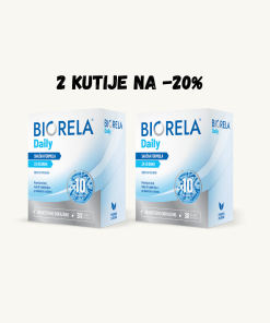 2 KUTIJE Biorela Daily 30x2 kapsula -20%, Dodatak prehrani, probiotik koji sadrži čak 10 milijardi aktivnih bakterija