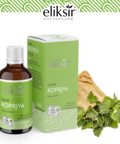 Eliksir kapi Kopriva 50ml, Koristi se protiv opadanja kose, za jačanje krvi, imuniteta...