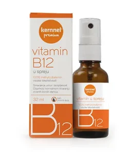 Kernnel Vitamin B12 Sprej 32 ml, Metilkobalamin je specifičan oblik vitamina B12 potreban za normalno funkcionisanje nervnog sistema