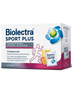 BIOLECTRA SPORT PLUS GRANULE ZA OTAPANJE U VODI, 20 VREĆICA, OKUS MANGA I MARAKUJE