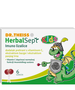 DR.THEISS HerbalSept KIDS IMUNO LIZALICE a6, sa vitaminom C, ekstraktom bazge i pasjeg trna
