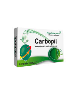 PHARMAMED Carbopil a30 tableta, Kod nadutosti, proljeva i trovanja