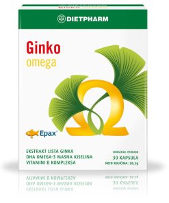 DIETPHARM Ginko Omega a30 kapsula, Dodatak prehrani za poboljšanje moždanih funkcija