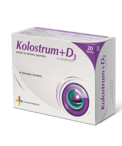 PHARMANOVA KOLOSTRUM + D3 a20 kesica, Dodatak prehrani s vitaminom D i kravljim kolostrumom namijenjen imunitetu