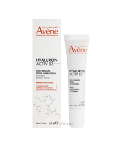 AVENE Hyaluron Activ B3 korektivna krema za područje oko očiju 15ml, Smanjuje podočnjake, bore i natečenost