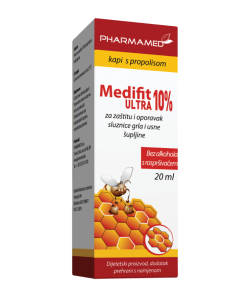 PHARMAMED MEDIFIT ULTRA kapi s propolisom 10% 20ml, Za zaštitu i oporavak sluznice grla i usne šupljine