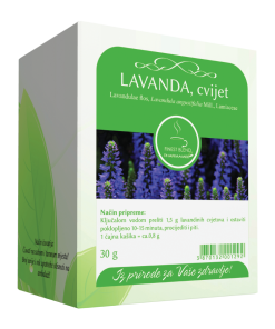 PHARMAMED ČAJ Lavanda cvijet 30gr, Za smanjenje stresa, anksioznosti i nervoze