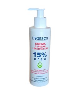 HYGESCO urea krema 15% sa srebrnim ionima 170 ml - Hidratizira, regeneriše i poboljšava elastičnost kože