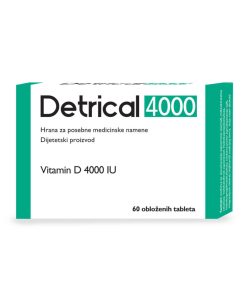 DETRICAL 4000 IU a60,  Za pacijente sa osteopenijom i osteoporozom,za podizanje imuniteta..