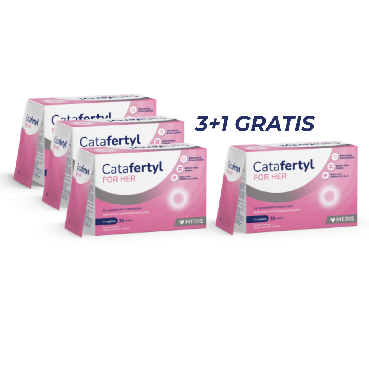 CATAFERTYL vrećice a30 3+1 GRATIS za žene, Za poboljšanje plodnosti