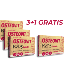 PHARMAMED Osteovit K2D3 3+1 GRATIS 30 tableta, Za održavanje normalne funkcije kostiju