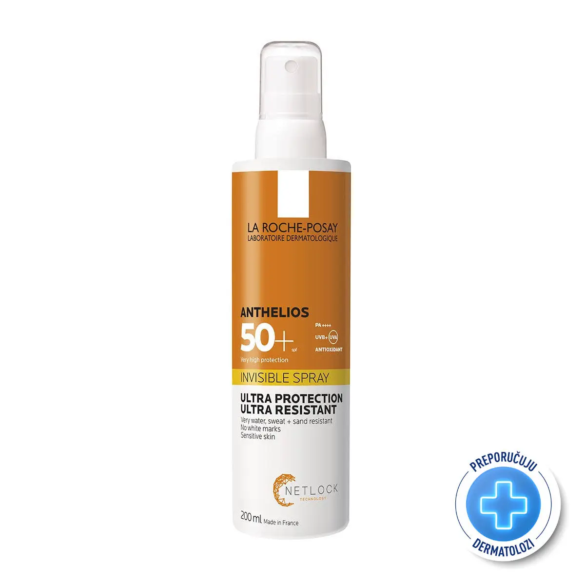 LA ROCHE POSAY Anthelios 50+, Nevidljivi sprej za lice i tijelo SPF50+ 200ml