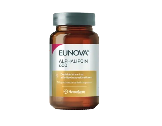 Hemofarm Eunova Alphalipoin 600mg 30 kapsula