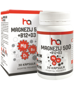 HA Magnezij 500 + B12 +D3 a30 cps