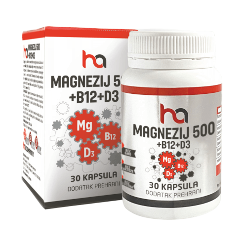 HA Magnezij 500 + B12 +D3 a30 cps