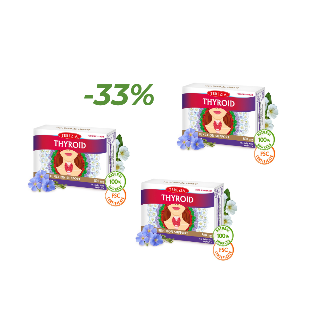 3 KUTIJE NA -33% TEREZIA Thyroid kapsule a30, Za podršku normalne aktivnosti štitnjače