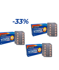 3 KUTIJE NA -33% Osende Vitamin B12 tbl A30 – Za normalno funkcionisanje nervnog sistema