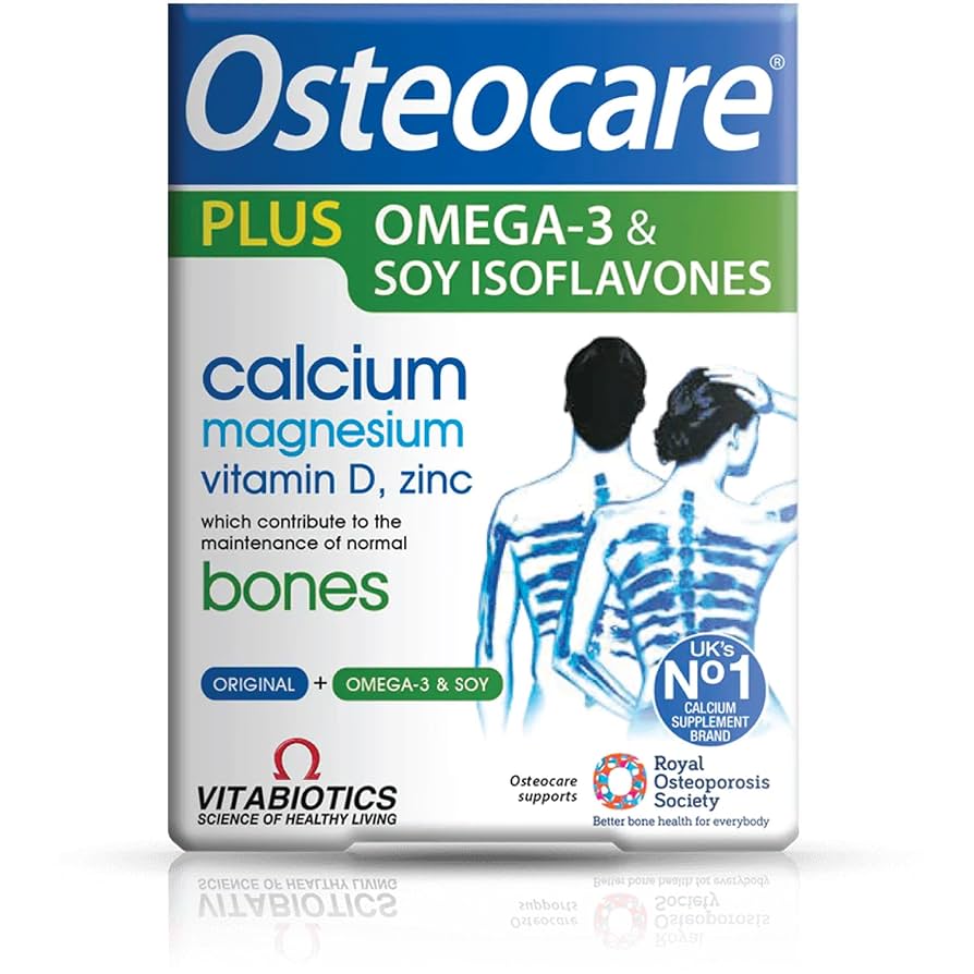 VITABIOTICS OSTEOCARE PLUS OMEGA I SOJINI IZOFLAVONI a84, Napredna formula za kosti, zube i mišiće