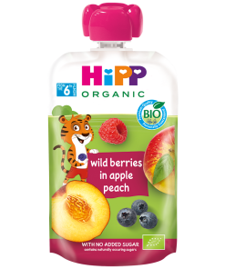 HIPP ORGANIC KAŠICA Šumsko voće, jabuka, breskva u vrećici 100g