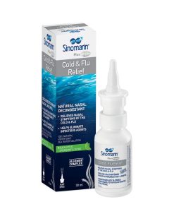 SINOMARIN COLD & FLU RELIEF SPREJ 30ml,Prirodni sprej koji ublažava nazalne simptome povezane s običnom prehladom i gripom