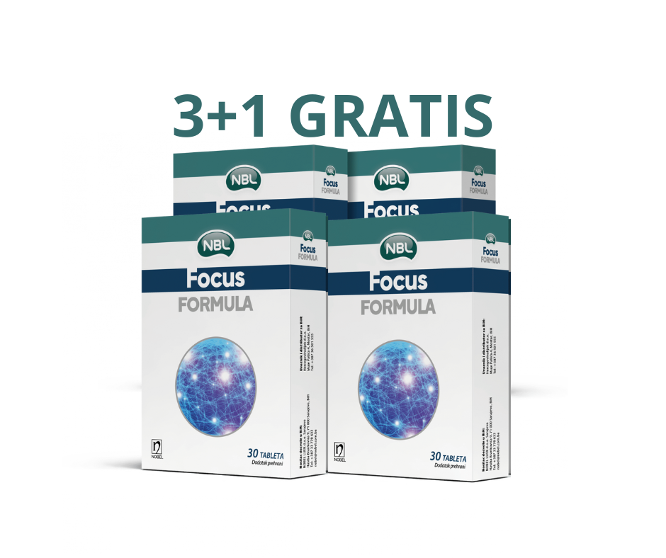 POSEBNA PONUDA: NOBEL FOCUS FORMULA 3+1 GRATIS ( UKUPNO 120 TABLETA)