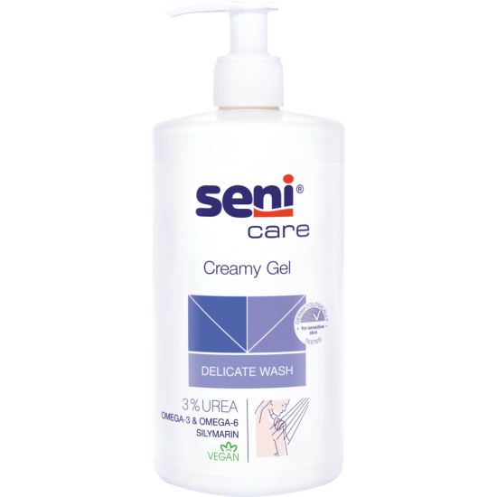 SENI CARE PJENASTI GEL 3% UREA 500ml,Za nježno čišćenje vrlo suhe i dehidrirane kože.