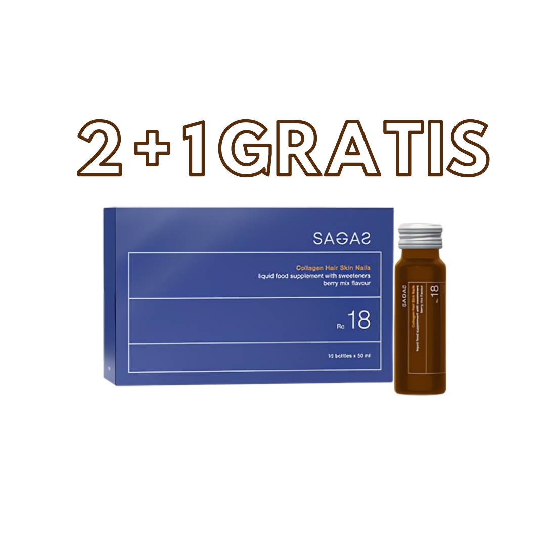 2 + 1 GRATIS SAGAS Rc 18 KOLAGEN 50ml (ukupno 30 bočica) Za kožu,kosu i nokte