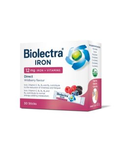 BIOLECTRA ŽELJEZO + VITAMIN C + VITAMIN B DIREKT 30 VREĆICA U DIREKTNOM OBLIKU,OKUS ŠUMSKOG VOĆA