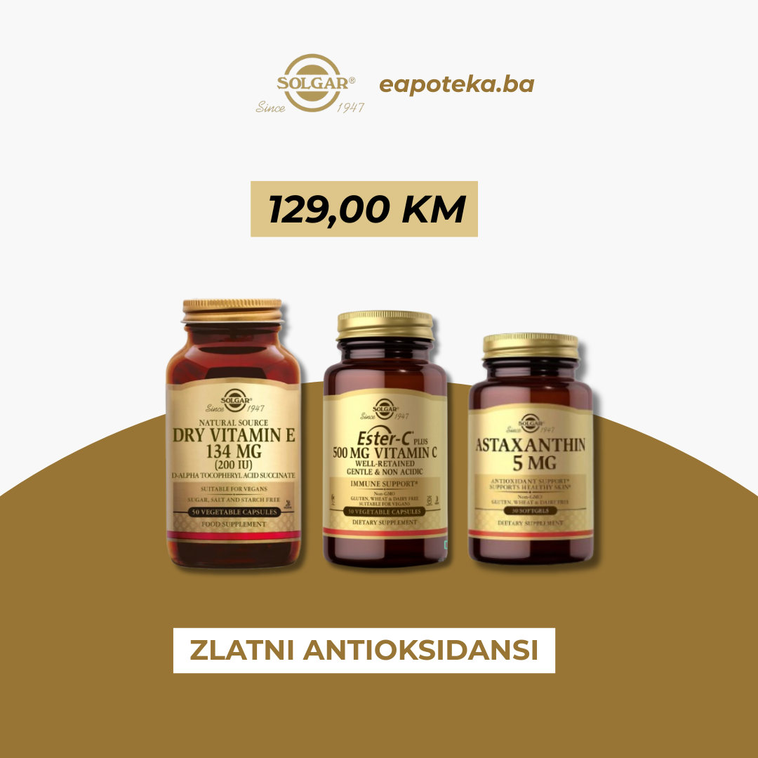 SOLGAR PAKET Vitamin E + Ester C + Astaksantin