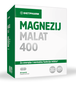 DIETPHARM Magnezij Malat 400 kapsule a80, Doprinosi smanjenju umora i iscrpljenosti