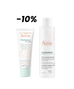 AVENE PAKET: CLEANANCE HYDRA KREMA ZA ČIŠĆENJE 200ml + Cleanance HYDRA umirujuća krema 40ml