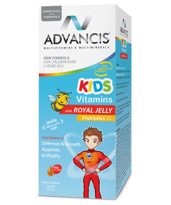ADVANCIS KIDS SIRUP ZA IMUNITET I APETIT 150ml, SADRŽI MATIČNU MLIJEČ I PREBIOTIKE