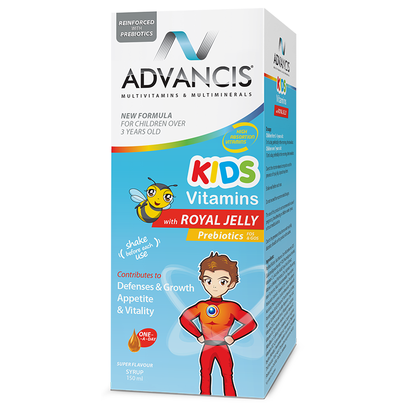 ADVANCIS KIDS SIRUP ZA IMUNITET I APETIT 150ml, SADRŽI MATIČNU MLIJEČ I PREBIOTIKE