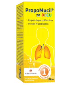 ABELA PHARM PROPOMUCIL ZA DJECU 120ml, ZA JAČANJE IMUNITETA, RAZRJEĐUJE SEKRET, SMIRUJE NADRAŽAJNI KAŠALJ