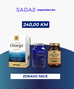 SOLGAR PAKET ZDRAVO SRCE: Sagas Mg Citrate and Bisglycinate a60 + SOLGAR FULL SPECTRUM OMEGA a120 + Solgar Nutri-nano CoQ-10 a50
