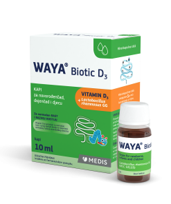 PRO BIOS WAYA® D3 kapi a 10ml, Dodatak prehrani za uravnoteženu crijevnu mikrofloru s vitaminom D