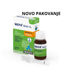 PRO BIOS WAYA® D3 kapi a 10ml, Dodatak prehrani za uravnoteženu crijevnu mikrofloru s vitaminom D