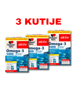 POSEBNA PONUDA 3 KUTIJE DOPPELHERZ OMEGA-3 1400MG (UKUPNO 90 KAPSULA)