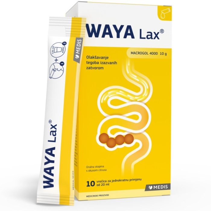 WAYA Lax 10 vrećica, Pomaže za zatvor