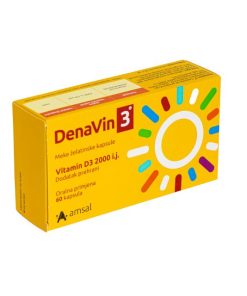 DenaVin 3 kapsule učestvuje u održavanju normalnih nivoa kalcija u krvi, doprinosi održavanju zdravlja kostiju i zuba