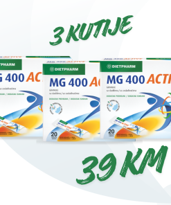POSEBNA PONUDA: 3 KUTIJE DIETPHARM MAGNEZIJ 400 ACTIVE U GRANULAMA (60 VREĆICA) ZA 39KM