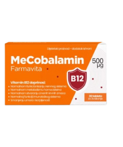 FARMAVITA MECOBALAMIN 500MCG, 30 TABLETA ZA ŽVAKANJE