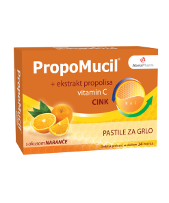 ABELAPHARM PROPOMUCIL PASTILE ZA GRLO, OKUS NARANDŽE ( 24 PASTILE)